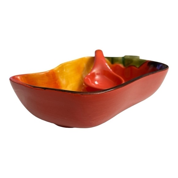 Vintage Clay Art Hand
Painted Red Chili Pepper Dip
Bowl - Picture 3 of 12